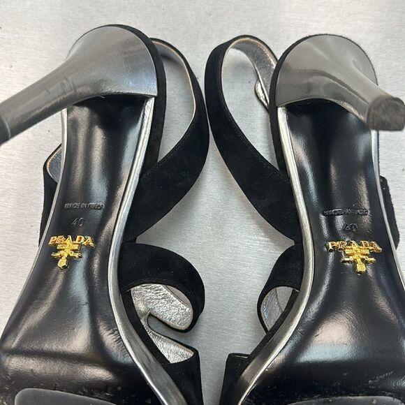 Prada Sandal Heel Black Size 10 - Picture 10 of 10